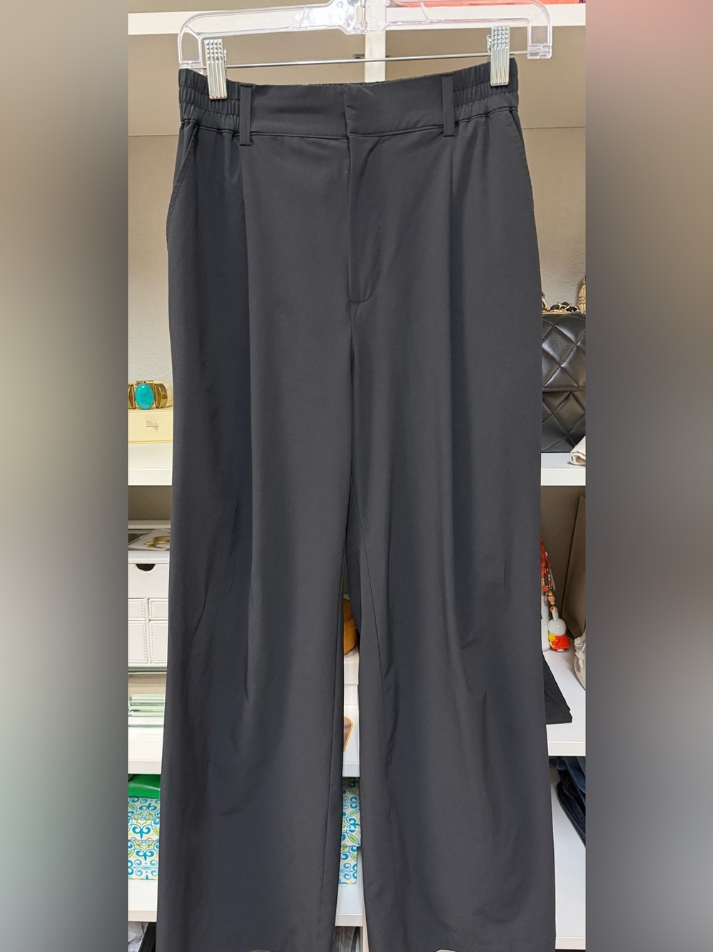 ALO Yoga Black Wide-Leg Dress Pants
